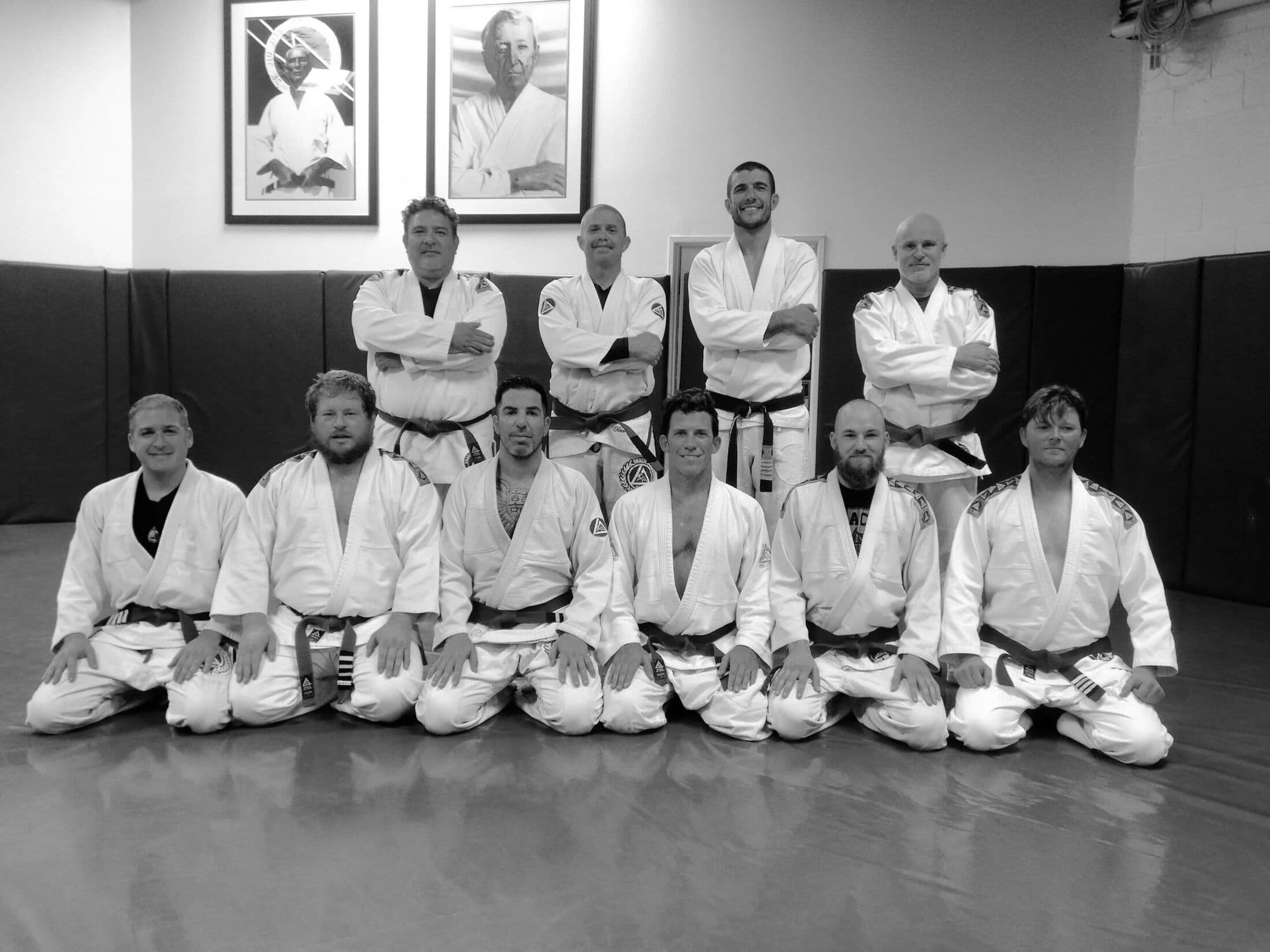 Black belts seated at Gracie Jiu-Jitsu La Jolla